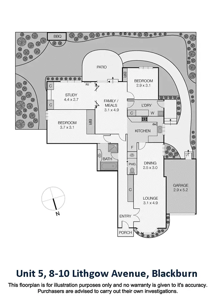 Floorplan of Homely unit listing, Unit 5,/8-10 Lithgow Avenue, Blackburn VIC 3130