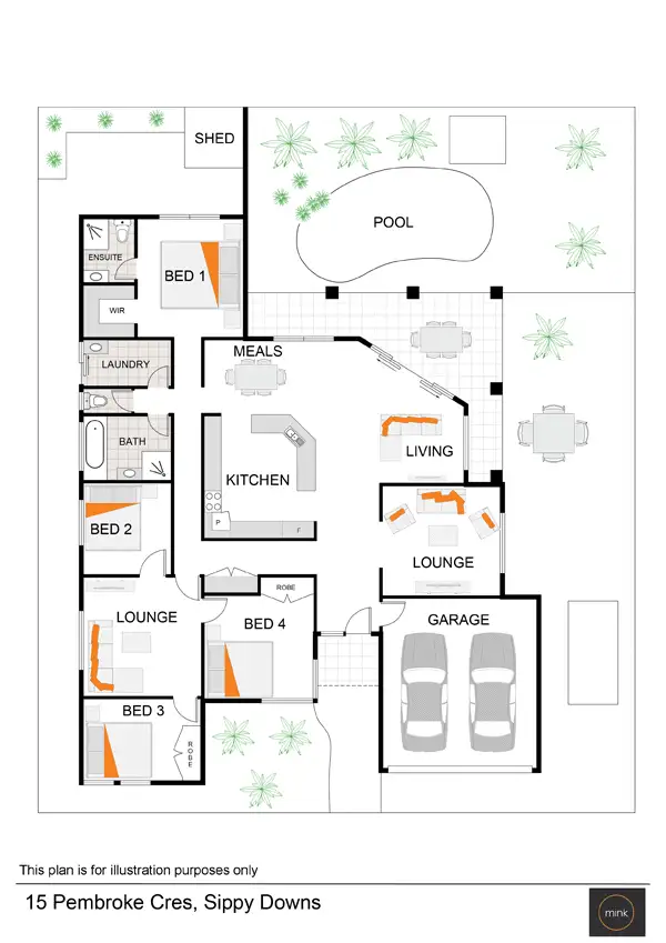 Floorplan of Homely house listing, 15 PEMBROKE Crescent, Sippy Downs QLD 4556