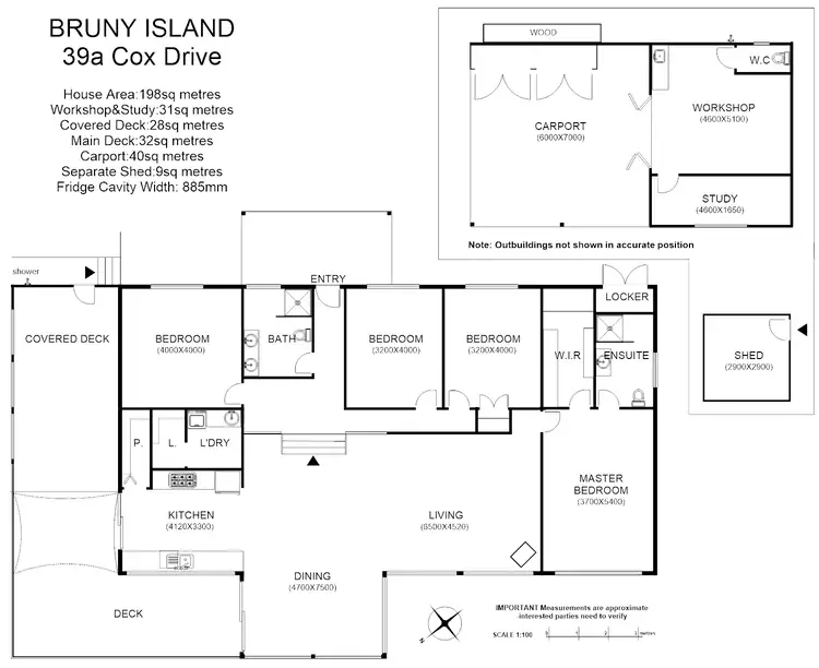 Floorplan of Homely house listing, 39A Cox Dr, Dennes Point TAS 7150