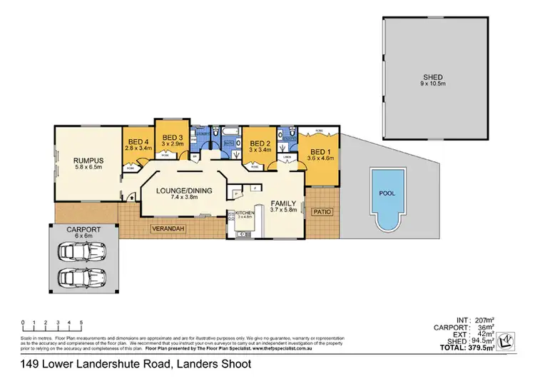 Floorplan of Homely rural property listing, 149 Lower Landershute Road, Palmwoods QLD 4555