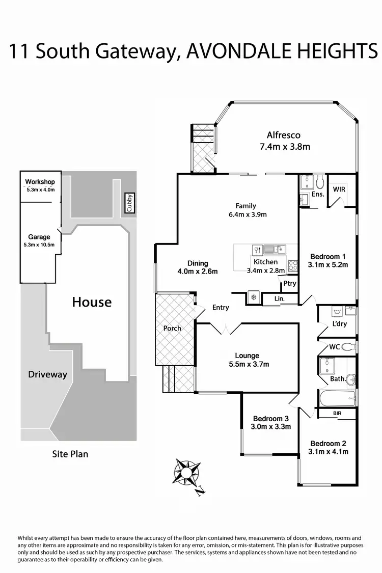 Floorplan of Homely house listing, 11 South Gateway, Avondale Heights VIC 3034