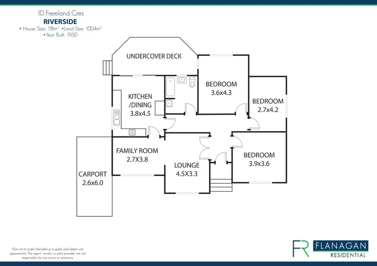Floorplan of Homely house listing, 10 Freeland Crescent, Riverside TAS 7250