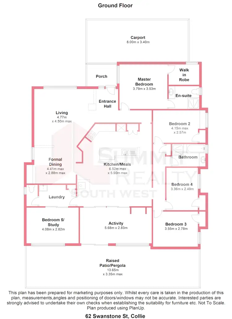 Floorplan of Homely house listing, 62 Swanstone St, Collie WA 6225