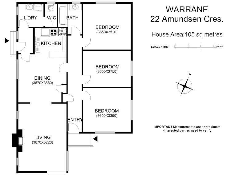 Floorplan of Homely house listing, 22 Amundsen Cres, Warrane TAS 7018