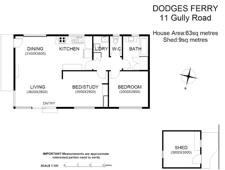 Floorplan of Homely house listing, 11 Gully Rd, Dodges Ferry TAS 7173