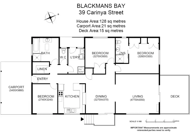 Floorplan of Homely house listing, 39 Carinya St, Blackmans Bay TAS 7052