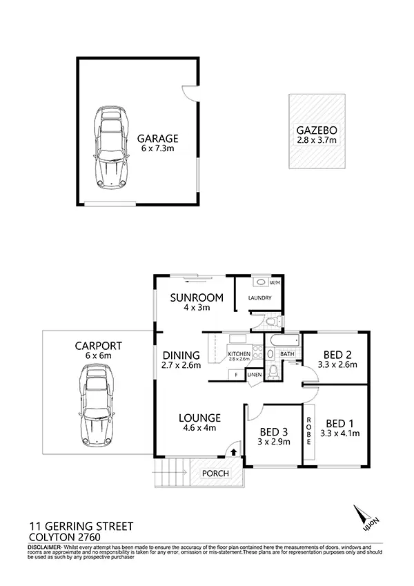 Floorplan of Homely house listing, 11 Gerring Street, Colyton NSW 2760