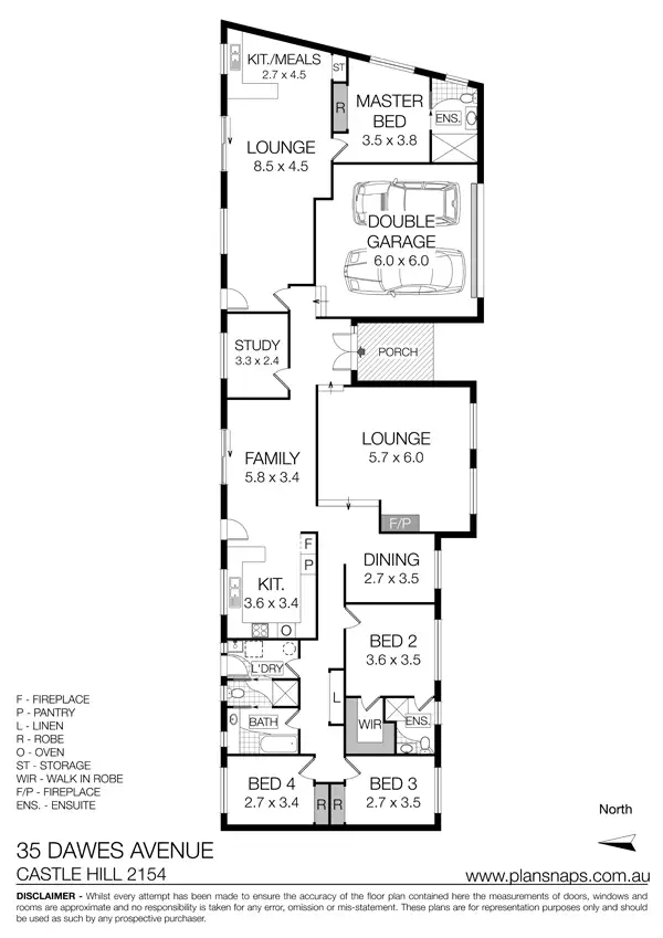Floorplan of Homely house listing, 35 Dawes Avenue, Castle Hill NSW 2154