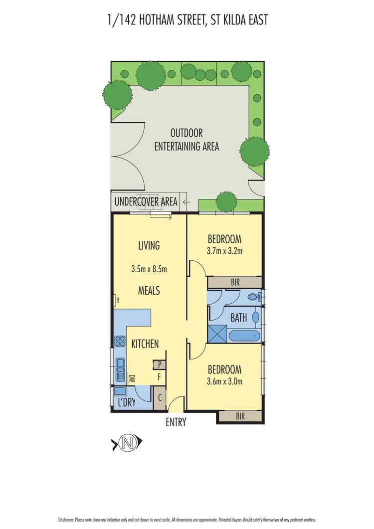 Floorplan of Homely apartment listing, 1/142 Hotham Street, St Kilda East VIC 3183