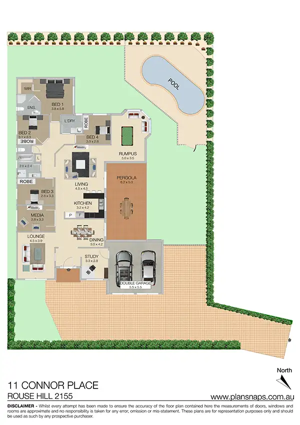 Floorplan of Homely house listing, 11 Connor Place St, Rouse Hill NSW 2155