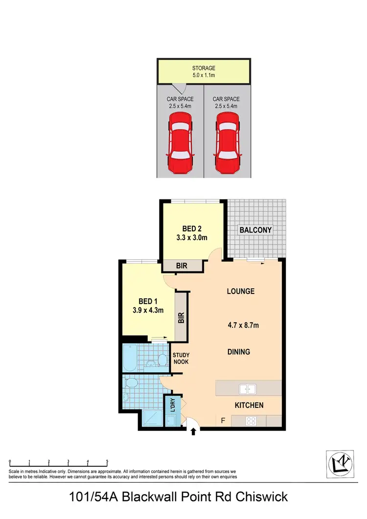 Floorplan of Homely apartment listing, 101 54A Blackwall Point Road, Chiswick NSW 2046
