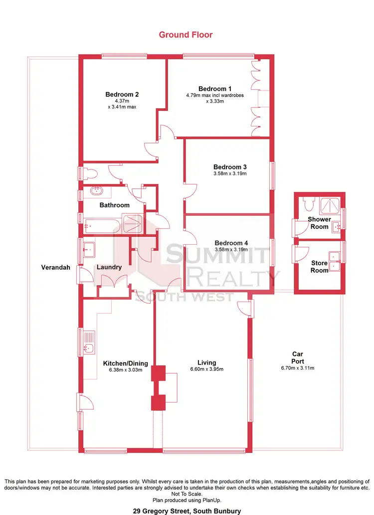 Floorplan of Homely house listing, 29 Gregory Street, South Bunbury WA 6230