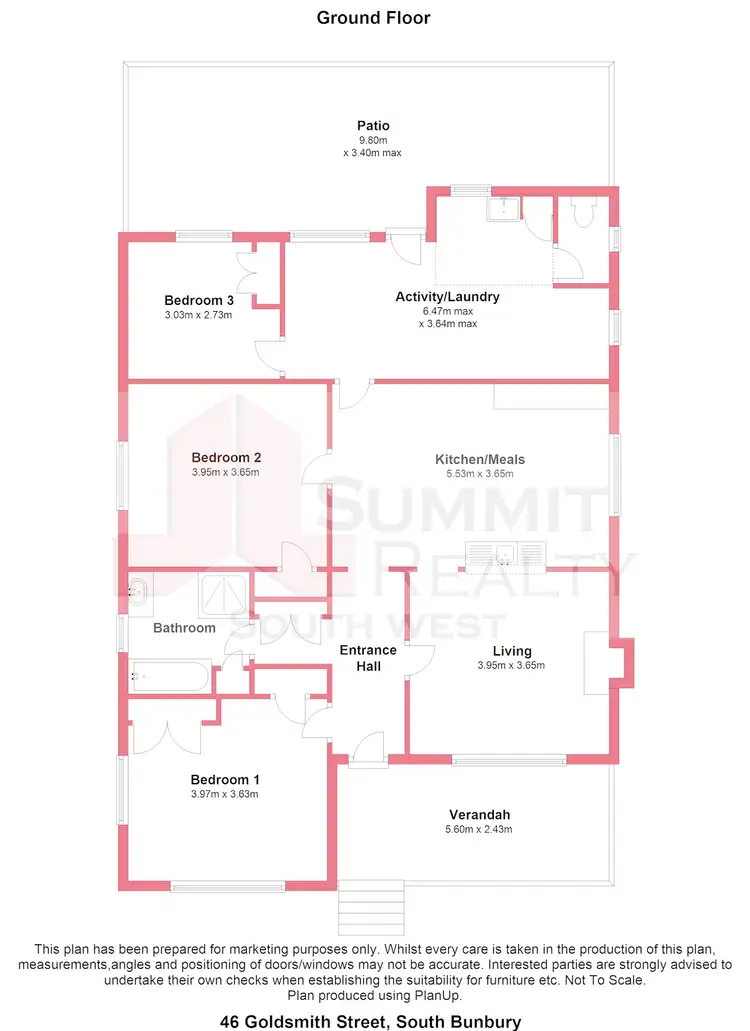 Floorplan of Homely house listing, 46 Goldsmith St, South Bunbury WA 6230