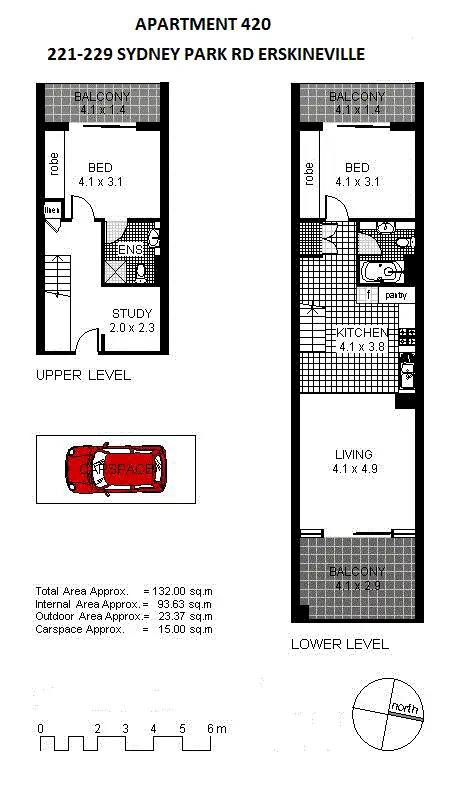 Floorplan of Homely apartment listing, 420/221 Sydney Park Road, Erskineville NSW 2043