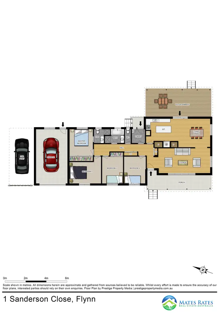 Floorplan of Homely house listing, 1 Sanderson Close, Flynn ACT 2615