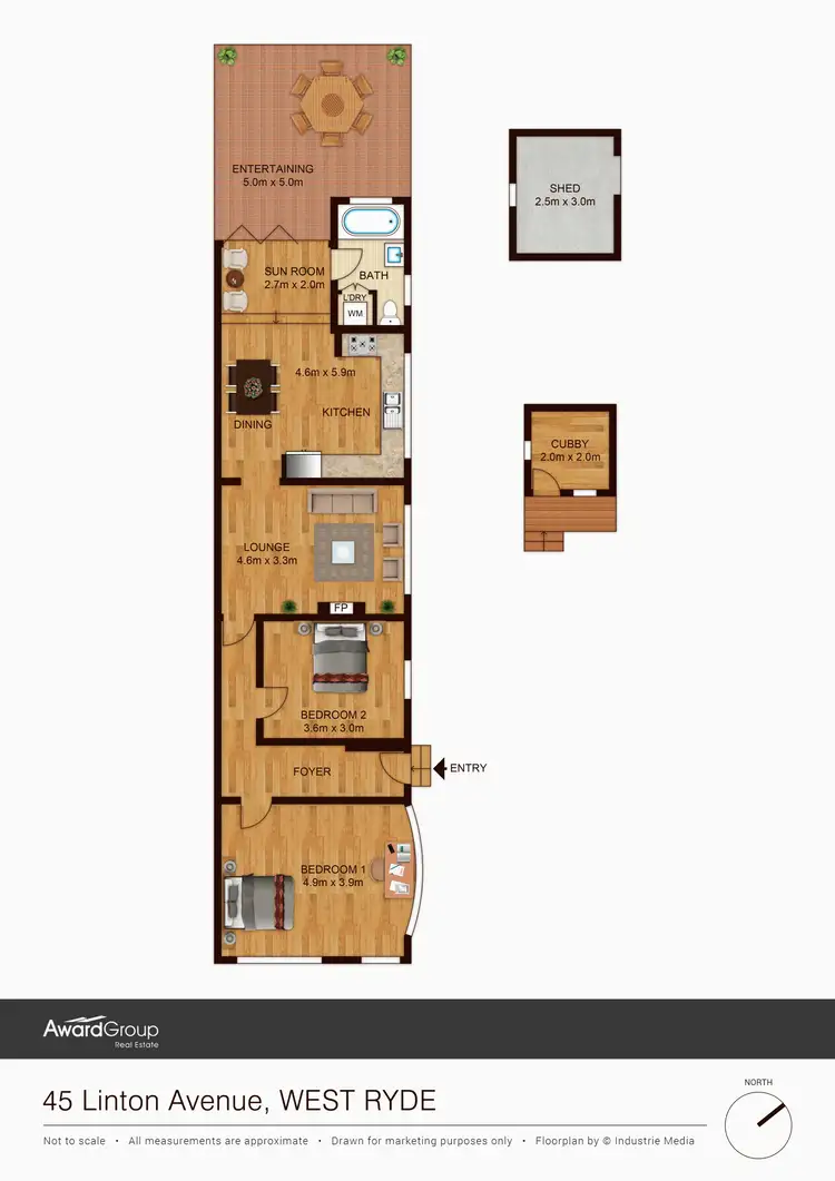 Floorplan of Homely house listing, 45 Linton Avenue, West Ryde NSW 2114