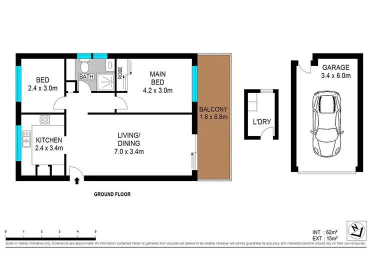 Floorplan of Homely unit listing, 4/16 Kingsford Street, Auchenflower QLD 4066