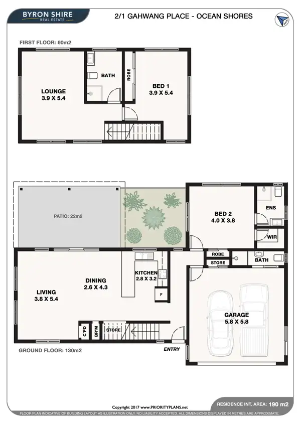 Floorplan of Homely townhouse listing, 2/1 Gahwang Ct, Ocean Shores NSW 2483