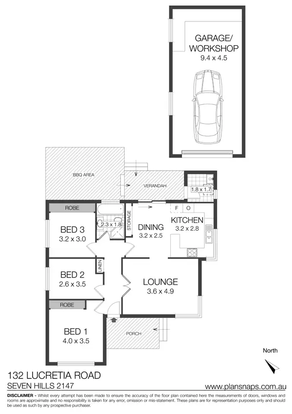 Floorplan of Homely house listing, 132 Lucretia Road, Seven Hills NSW 2147