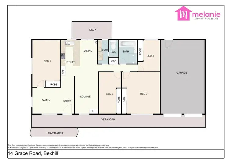Floorplan of Homely house listing, 14 Grace Rd, Bexhill NSW 2480