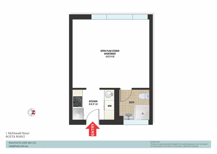 Floorplan of Homely unit listing, 19/1 McDonald Street, Potts Point NSW 2011