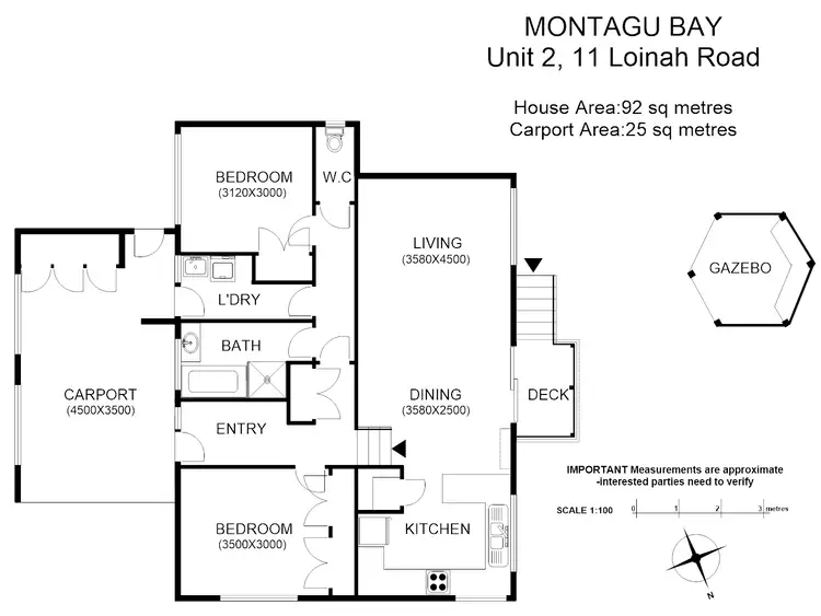 Floorplan of Homely unit listing, 2/9-11 Loinah Rd, Montagu Bay TAS 7018