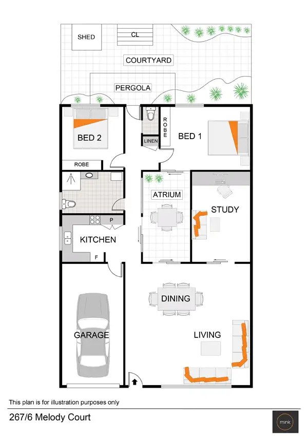 Floorplan of Homely villa listing, 267/6 Melody Court, Warana QLD 4575