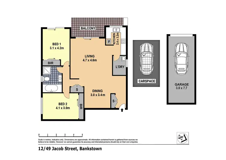 Floorplan of Homely unit listing, 12/49 Jacobs Street, Bankstown NSW 2200