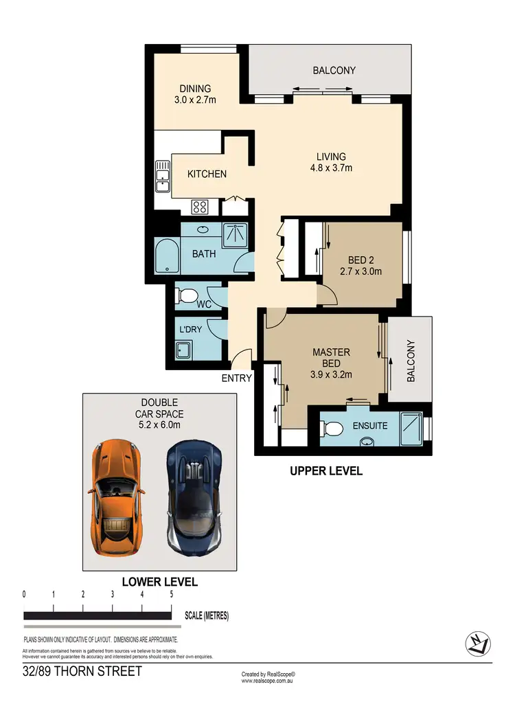 Floorplan of Homely apartment listing, 32/89 Thorn Street, Kangaroo Point QLD 4169