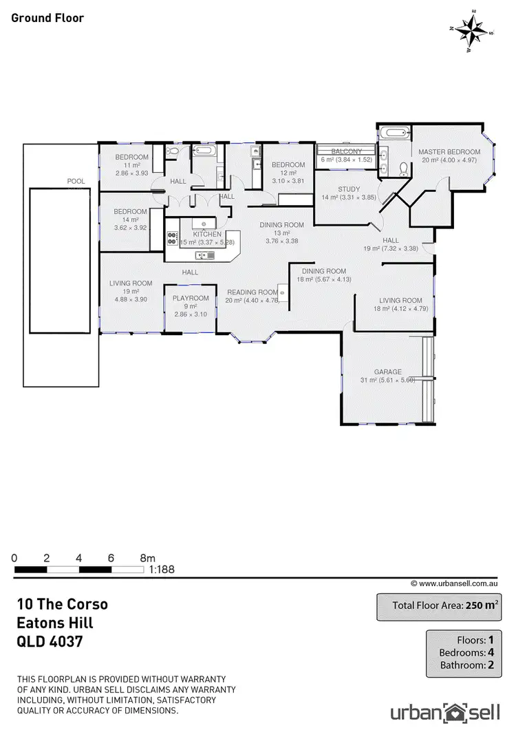 Floorplan of Homely house listing, 10 Corso Street, Eatons Hill QLD 4037