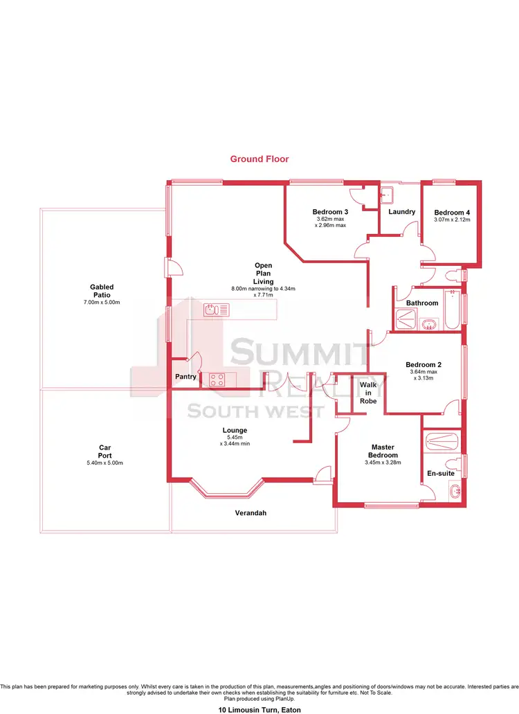 Floorplan of Homely house listing, 10 Limousin Turn, Eaton WA 6232