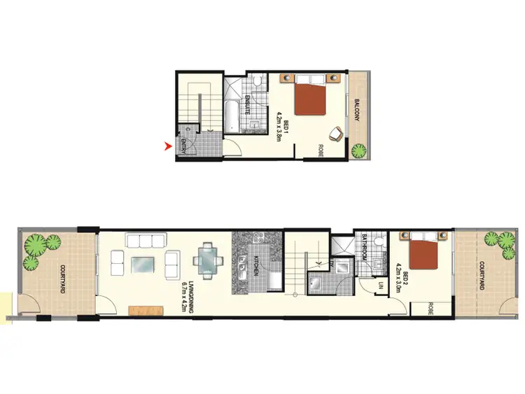 Floorplan of Homely unit listing, 207/3 Como Crescent, Southport QLD 4215