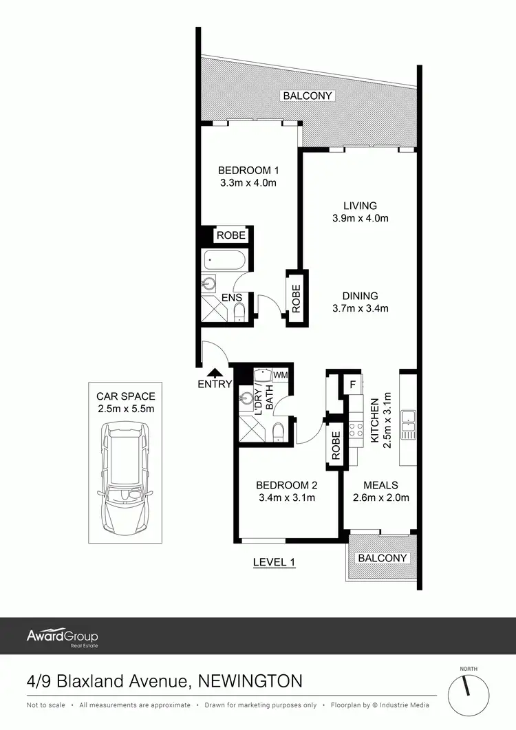 Floorplan of Homely unit listing, 4/9 Blaxland Avenue, Newington NSW 2127