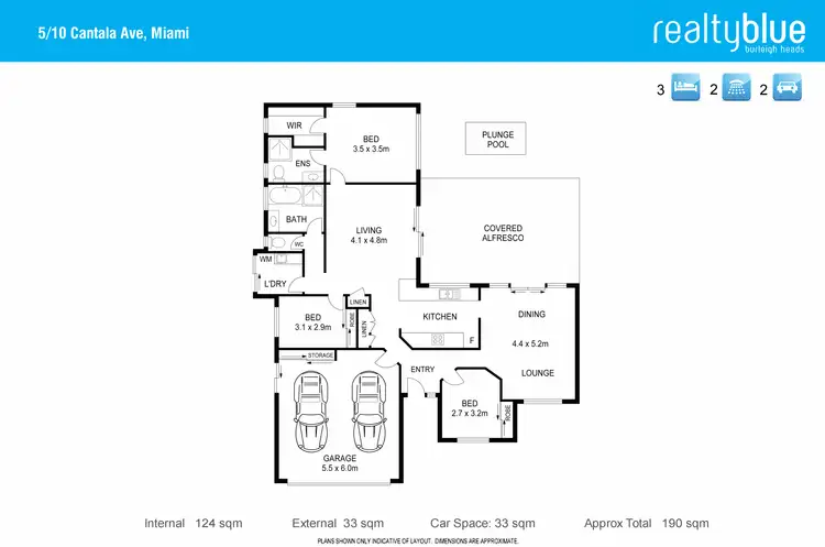 Floorplan of Homely villa listing, 5/10 Cantala Avenue, Miami QLD 4220