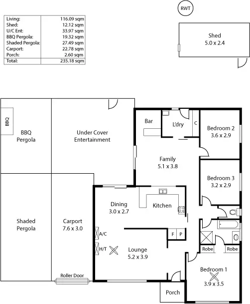 Floorplan of Homely house listing, 27 Geddes Court, St Agnes SA 5097