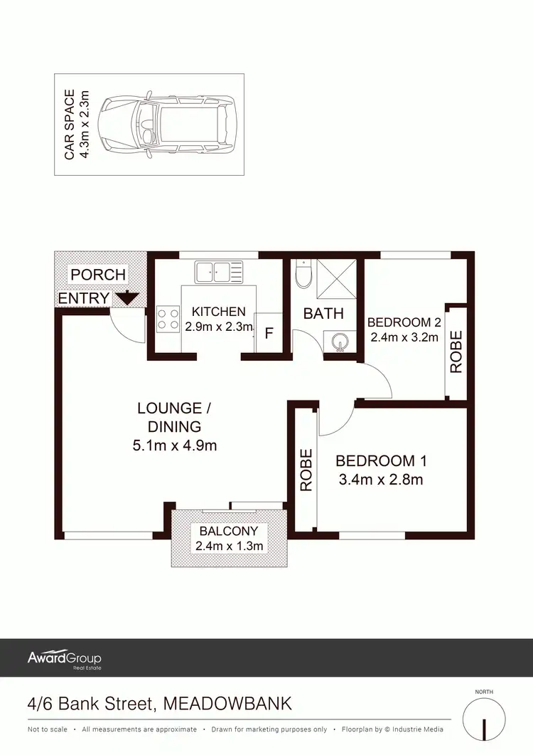 Floorplan of Homely unit listing, 4/6 Bank Street, Meadowbank NSW 2114