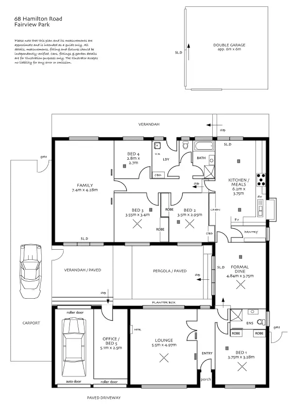 Floorplan of Homely house listing, 68 Hamilton Road, Fairview Park SA 5126