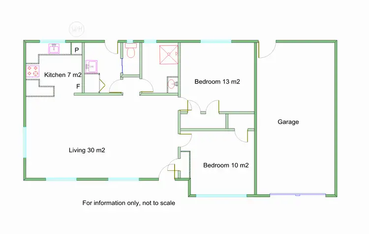 Floorplan of Homely townhouse listing, 2/148 Waller Street, Benalla VIC 3672
