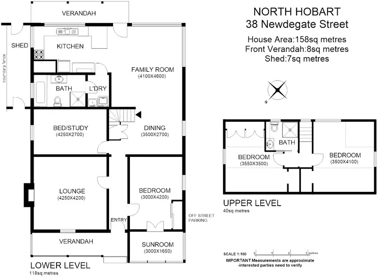 Floorplan of Homely house listing, 38 Newdegate St, North Hobart TAS 7000