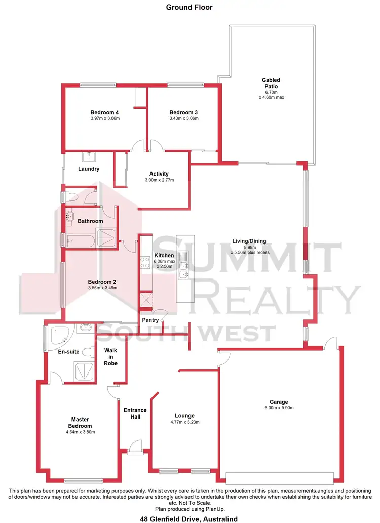 Floorplan of Homely house listing, 48 Glenfield Drive, Australind WA 6233