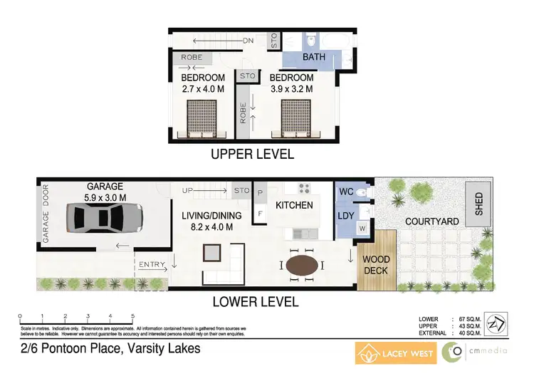 Floorplan of Homely townhouse listing, 2/6 Pontoon Pl, Varsity Lakes QLD 4227