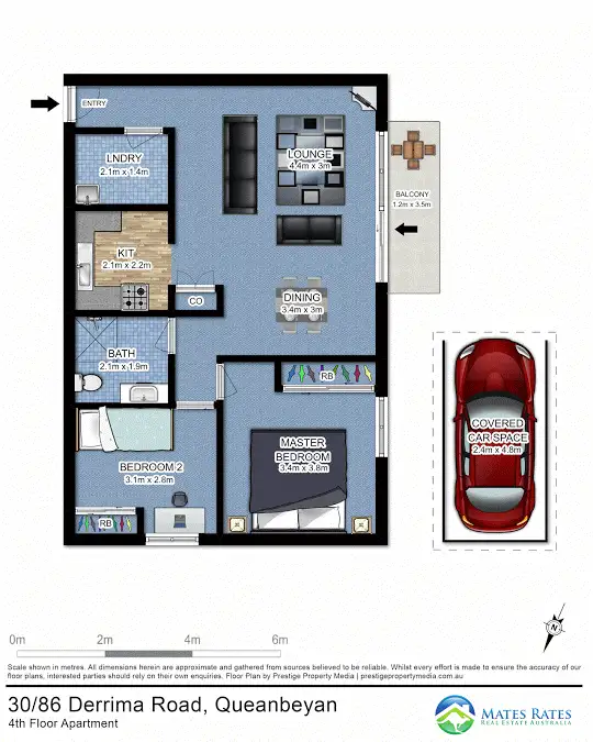 Floorplan of Homely unit listing, 30/86 Derrima Road, Queanbeyan NSW 2620