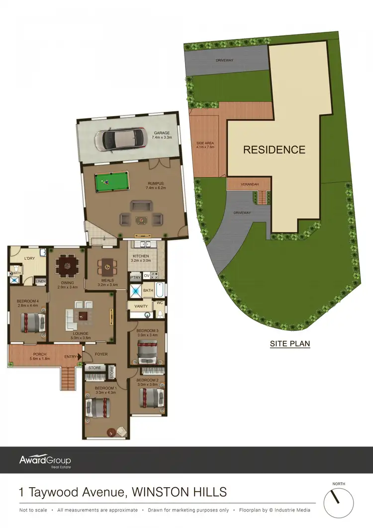 Floorplan of Homely house listing, 1 Taywood Avenue, Winston Hills NSW 2153