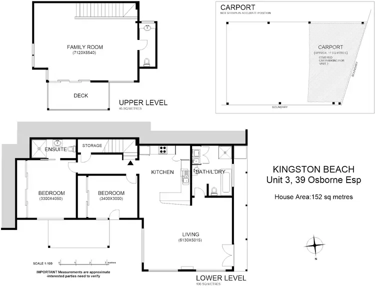 Floorplan of Homely unit listing, 3/39 Osborne Esp, Kingston Beach TAS 7050