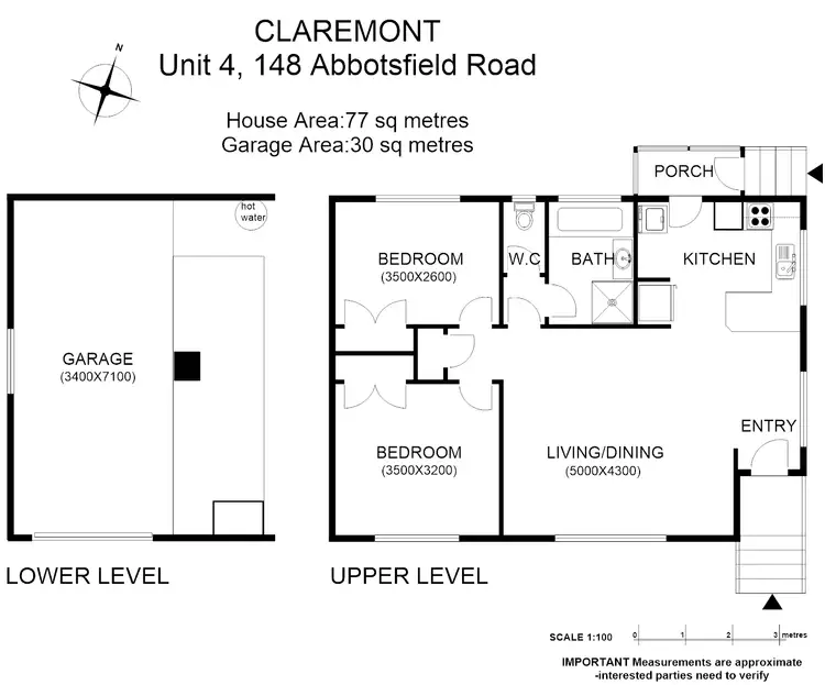 Floorplan of Homely villa listing, 4/148 Abbotsfield Rd, Claremont TAS 7011