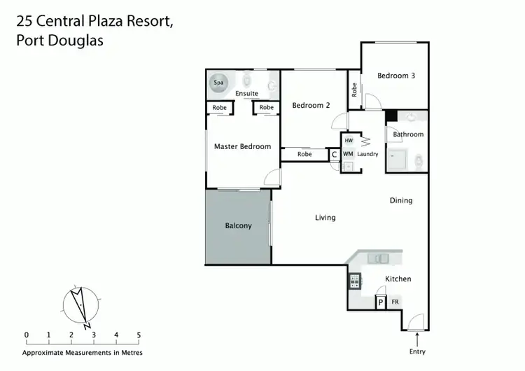 Floorplan of Homely unit listing, 25 'Central Plaza', Mudlo Street, Port Douglas QLD 4877