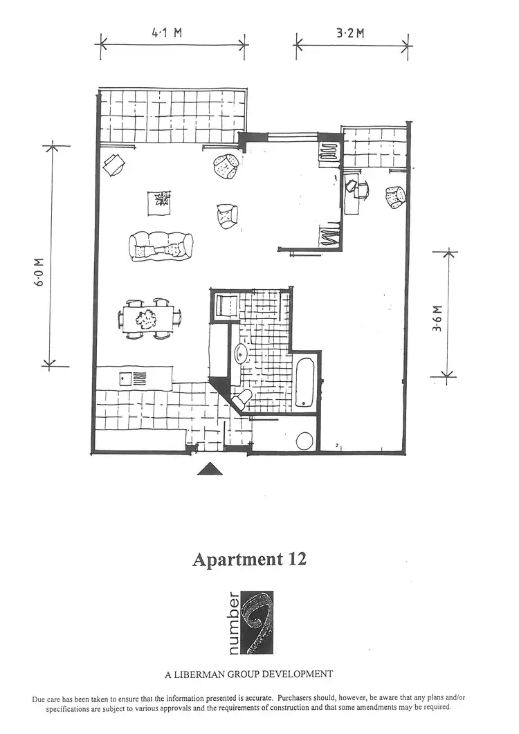 Floorplan of Homely unit listing, 12/9 Ebenezer Place, Adelaide SA 5000