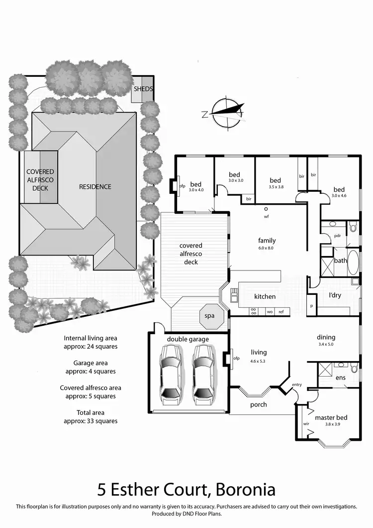Floorplan of Homely house listing, 5 Esther Court, Boronia VIC 3155