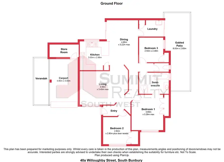 Floorplan of Homely unit listing, 40A Willoughby Street, South Bunbury WA 6230
