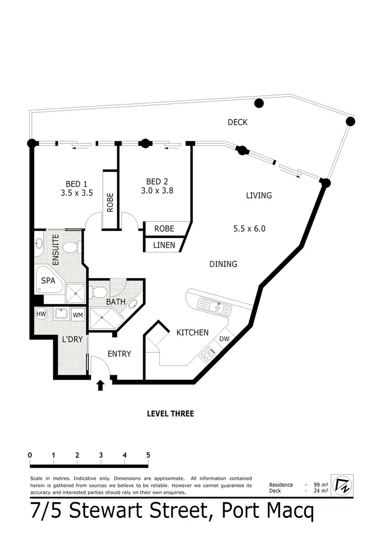 Floorplan of Homely unit listing, 7/5 Stewart Street, Port Macquarie NSW 2444